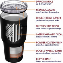 Load image into Gallery viewer, Police shield stainless steel tumbler