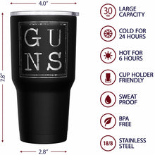 Load image into Gallery viewer, G-U-N-S stainless steel tumbler