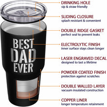 Load image into Gallery viewer, Best dad ever stainless steel tumbler