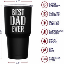 Load image into Gallery viewer, Best dad ever stainless steel tumbler
