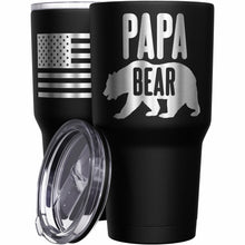 Load image into Gallery viewer, Papa bear stainless steel tumbler