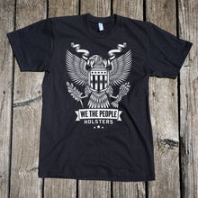 Load image into Gallery viewer, Heraldic Eagle with Shield Short Sleeve Unisex Black T-Shirt