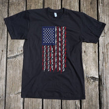 Load image into Gallery viewer, American Flag in Guns - Patriotic Colors Short Sleeve Unisex T-Shirt