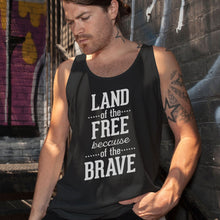 Load image into Gallery viewer, Land of the Free Black Tank Top