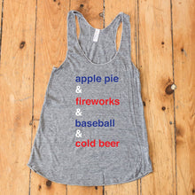 Load image into Gallery viewer, All things American Racerback Tank Top