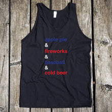 Load image into Gallery viewer, All things American Black Tank Top