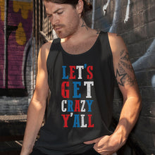 Load image into Gallery viewer, Let's Get Crazy Y'all Black Tank Top