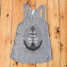 Load image into Gallery viewer, Act Like a Lady, Curse Like a Sailor Racerback Tank Top