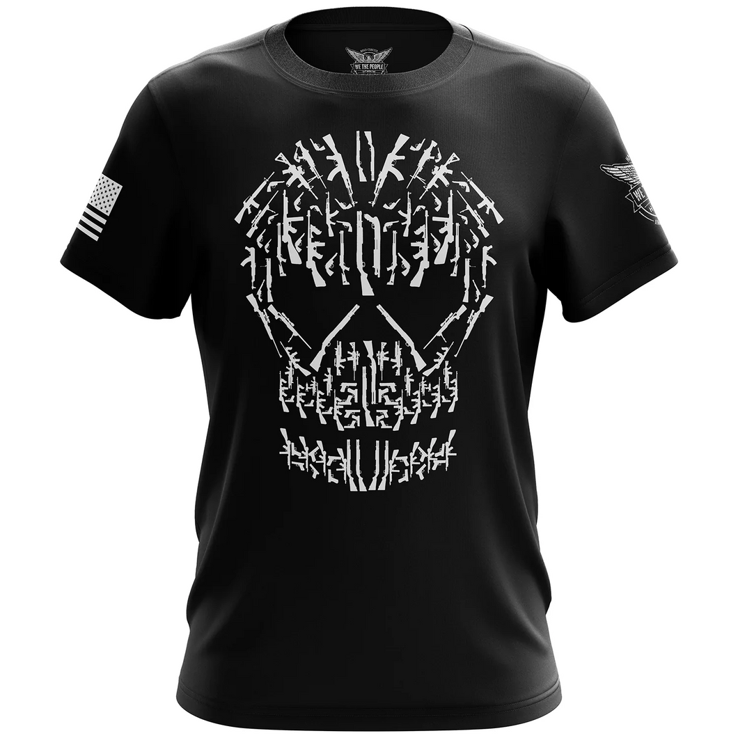 Gun skull short sleeve shirt