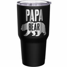 Load image into Gallery viewer, Papa bear stainless steel tumbler
