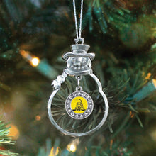 Load image into Gallery viewer, Don&#39;t Tread on Me Circle Holiday Ornament
