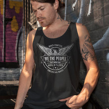 Load image into Gallery viewer, We the People Distressed Logo Men&#39;s Black Tank Top
