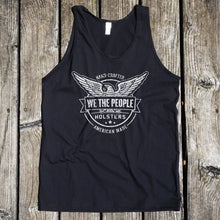 Load image into Gallery viewer, We the People Distressed Logo Men&#39;s Black Tank Top
