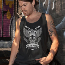 Load image into Gallery viewer, Heraldic Eagle with Shield Men&#39;s Black Tank Top
