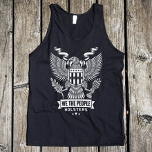 Load image into Gallery viewer, Heraldic Eagle with Shield Men&#39;s Black Tank Top

