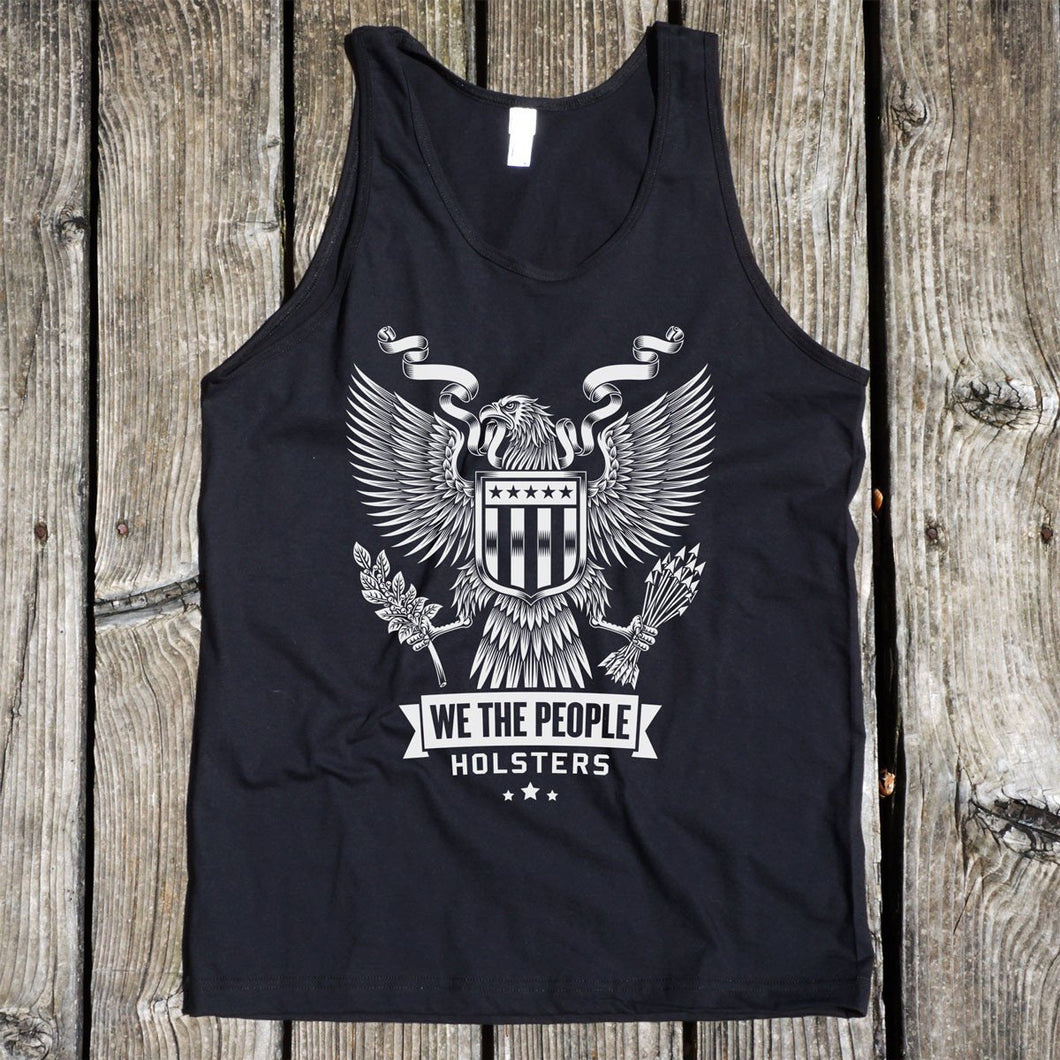 Heraldic Eagle with Shield Men's Black Tank Top