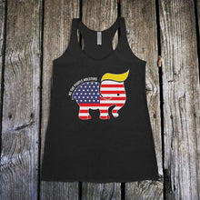 Load image into Gallery viewer, Trumpican Logo Women&#39;s Racerback Tank Top
