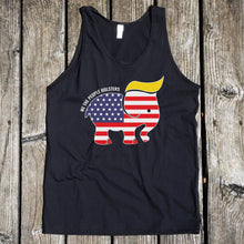 Load image into Gallery viewer, Trumpican Logo Men&#39;s Black Tank Top
