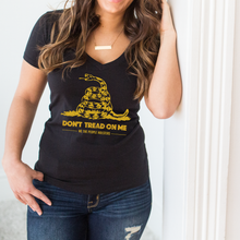 Load image into Gallery viewer, Don&#39;t Tread on Me Deep V-Neck T-Shirt
