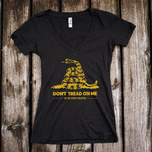 Load image into Gallery viewer, Don&#39;t Tread on Me Deep V-Neck T-Shirt
