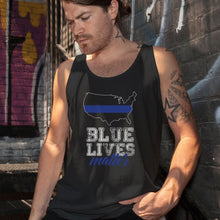 Load image into Gallery viewer, Blue Lives Matter Black Tank Top
