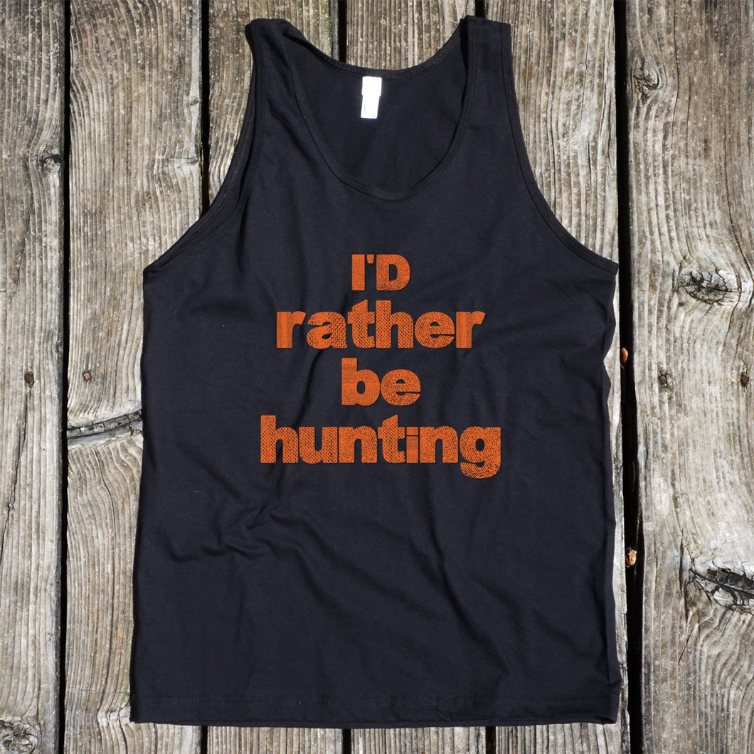 I'd Rather Be Hunting Men's Black Tank