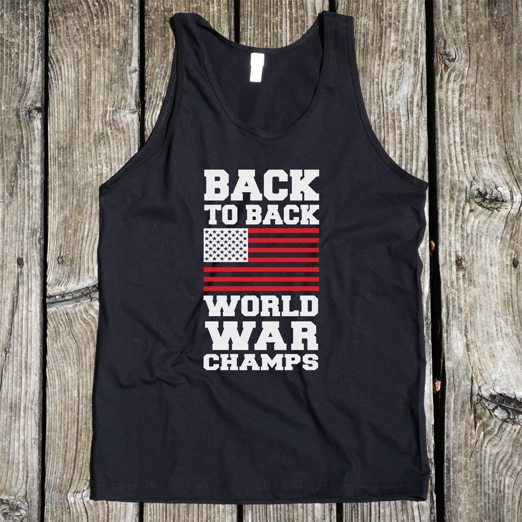 Back to Back World War Champs Black Tank Top