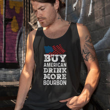 Load image into Gallery viewer, Buy American Drink More Bourbon Black Tank Top
